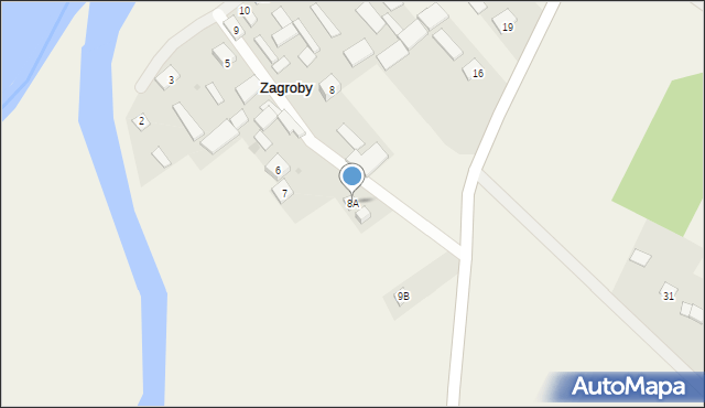 Zagroby, Zagroby, 8A, mapa Zagroby