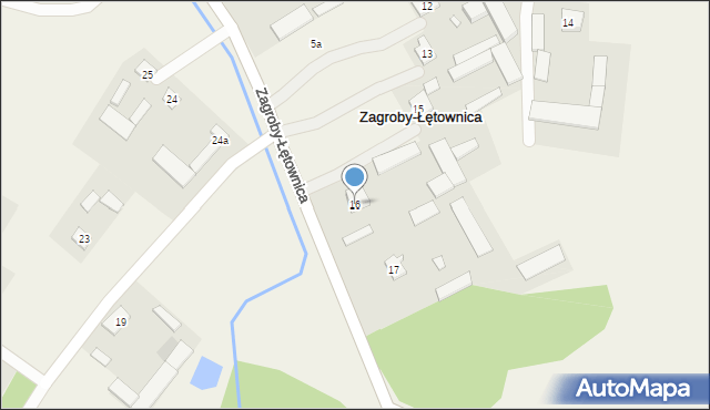 Zagroby-Łętownica, Zagroby-Łętownica, 16, mapa Zagroby-Łętownica