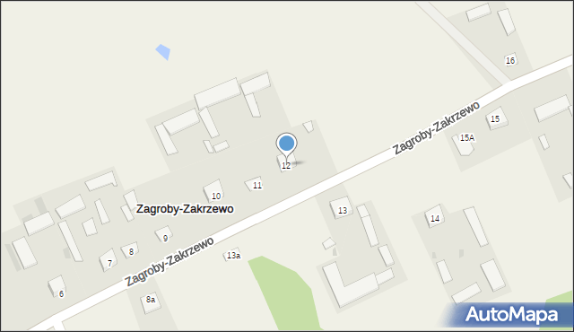 Zagroby-Zakrzewo, Zagroby-Zakrzewo, 12, mapa Zagroby-Zakrzewo