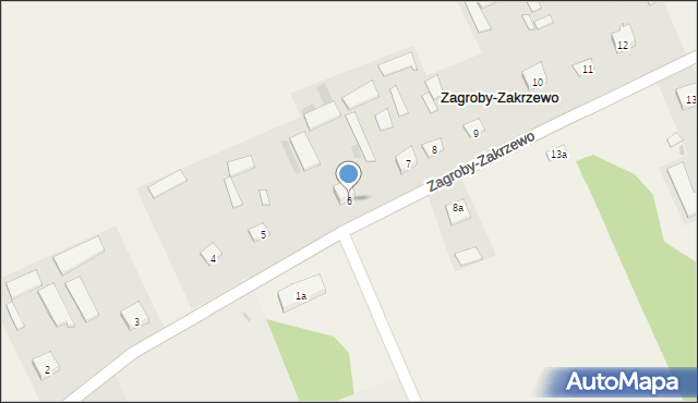 Zagroby-Zakrzewo, Zagroby-Zakrzewo, 6, mapa Zagroby-Zakrzewo