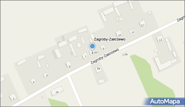 Zagroby-Zakrzewo, Zagroby-Zakrzewo, 8, mapa Zagroby-Zakrzewo