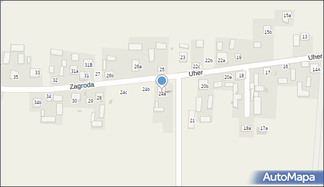 Zagroda, Zagroda, 24a, mapa Zagroda