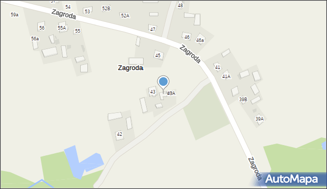 Zagroda, Zagroda, 45a, mapa Zagroda