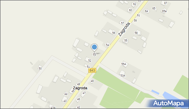 Zagroda, Zagroda, 53, mapa Zagroda