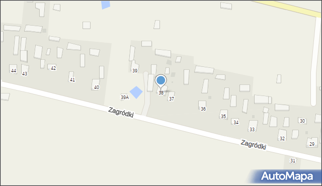 Zagródki, Zagródki, 38, mapa Zagródki