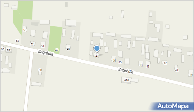 Zagródki, Zagródki, 47, mapa Zagródki