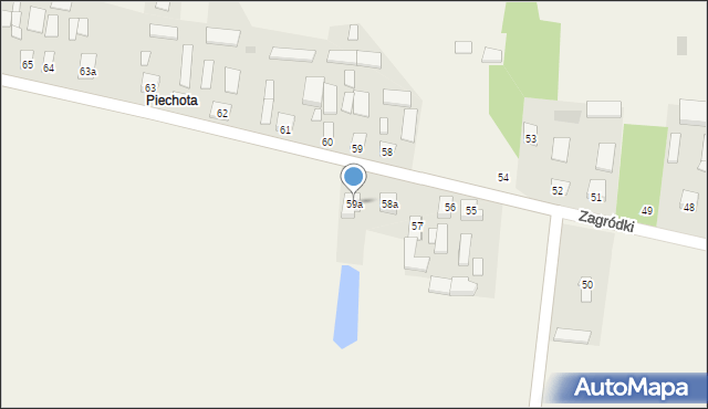 Zagródki, Zagródki, 59a, mapa Zagródki