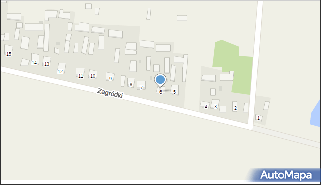 Zagródki, Zagródki, 6, mapa Zagródki