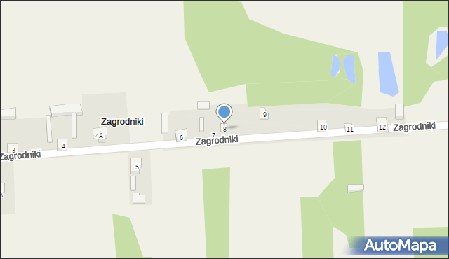 Zagrodniki, Zagrodniki, 8, mapa Zagrodniki