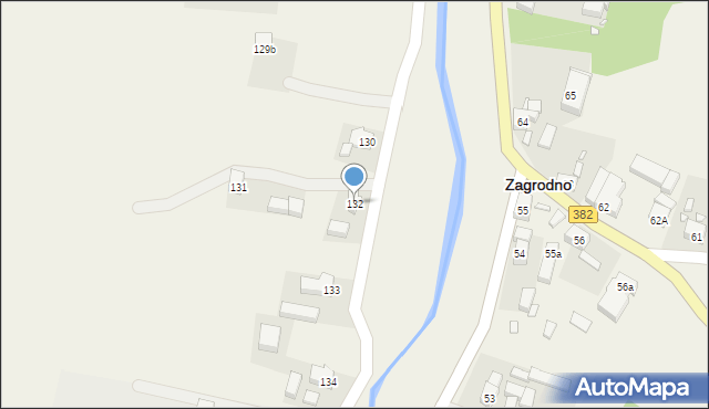 Zagrodno, Zagrodno, 132, mapa Zagrodno