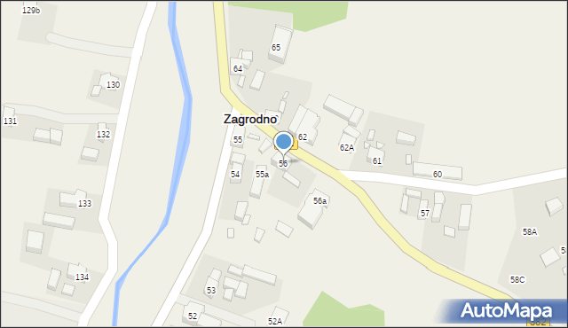 Zagrodno, Zagrodno, 56, mapa Zagrodno