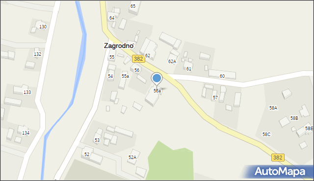 Zagrodno, Zagrodno, 56a, mapa Zagrodno