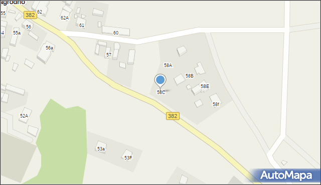 Zagrodno, Zagrodno, 58C, mapa Zagrodno