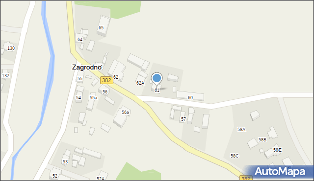 Zagrodno, Zagrodno, 61, mapa Zagrodno