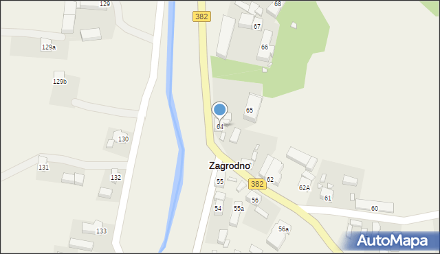 Zagrodno, Zagrodno, 64, mapa Zagrodno