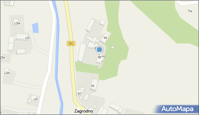 Zagrodno, Zagrodno, 66, mapa Zagrodno