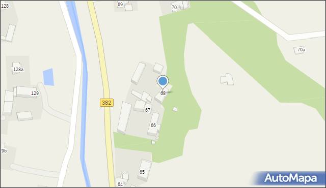 Zagrodno, Zagrodno, 68, mapa Zagrodno