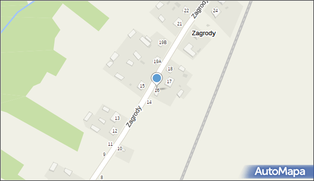 Zagrody, Zagrody, 16, mapa Zagrody