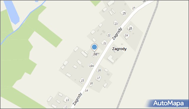 Zagrody, Zagrody, 19B, mapa Zagrody