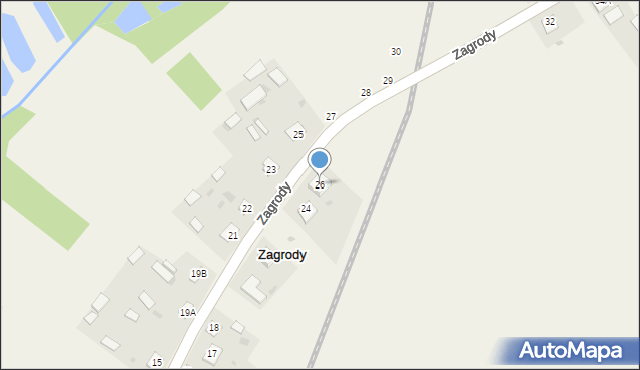 Zagrody, Zagrody, 26, mapa Zagrody