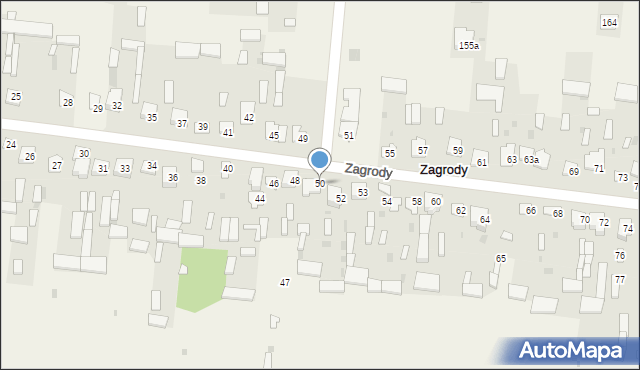 Zagrody, Zagrody, 50, mapa Zagrody