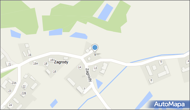 Zagrody, Zagrody, 8, mapa Zagrody