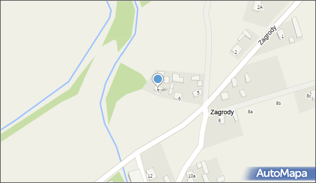 Zagrody, Zagrody, 7, mapa Zagrody