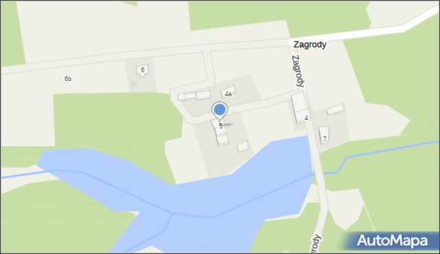 Zagrody, Zagrody, 5, mapa Zagrody