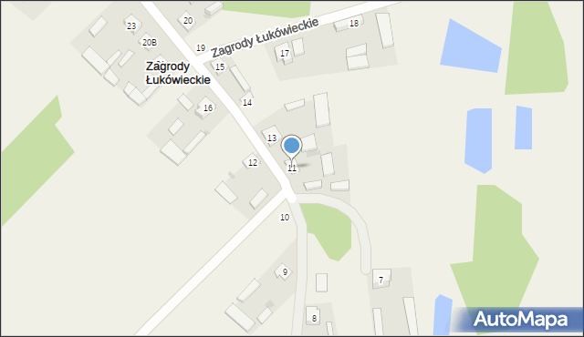 Zagrody Łukówieckie, Zagrody Łukówieckie, 11, mapa Zagrody Łukówieckie