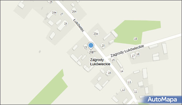 Zagrody Łukówieckie, Zagrody Łukówieckie, 20B, mapa Zagrody Łukówieckie