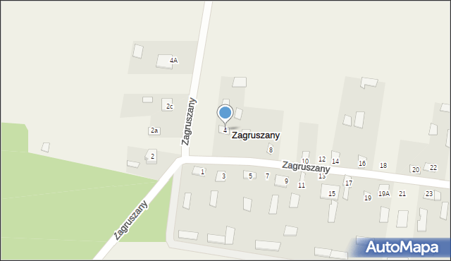 Zagruszany, Zagruszany, 4, mapa Zagruszany