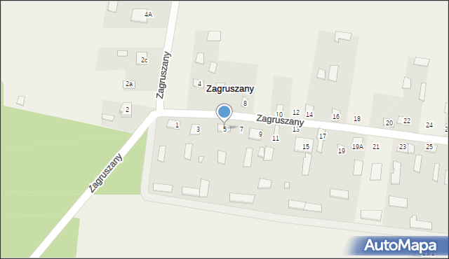 Zagruszany, Zagruszany, 5, mapa Zagruszany