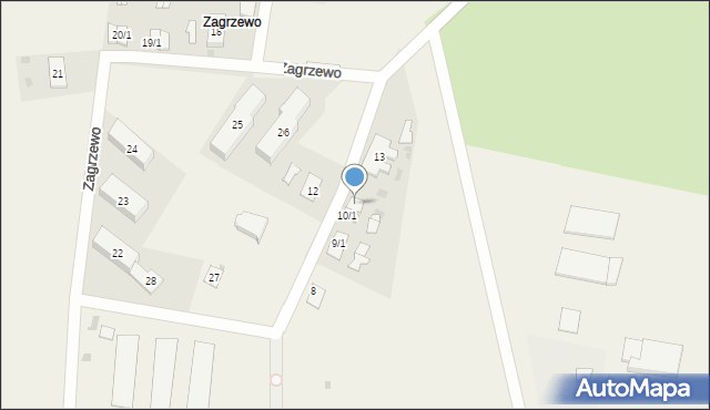 Zagrzewo, Zagrzewo, 10/2, mapa Zagrzewo