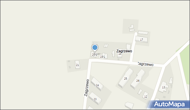 Zagrzewo, Zagrzewo, 20/1, mapa Zagrzewo