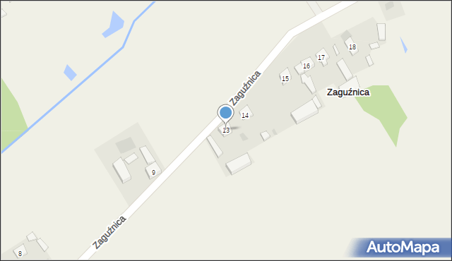 Zaguźnica, Zaguźnica, 13, mapa Zaguźnica