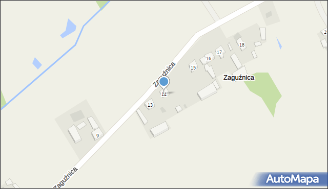 Zaguźnica, Zaguźnica, 14, mapa Zaguźnica