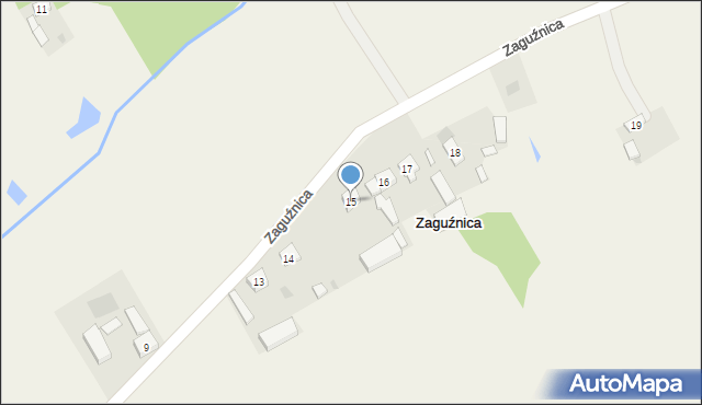 Zaguźnica, Zaguźnica, 15, mapa Zaguźnica