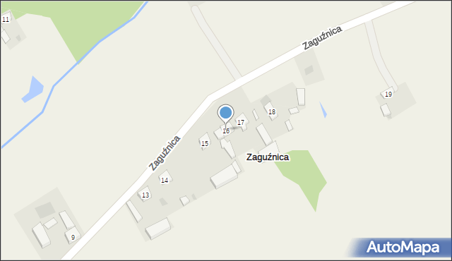 Zaguźnica, Zaguźnica, 16, mapa Zaguźnica