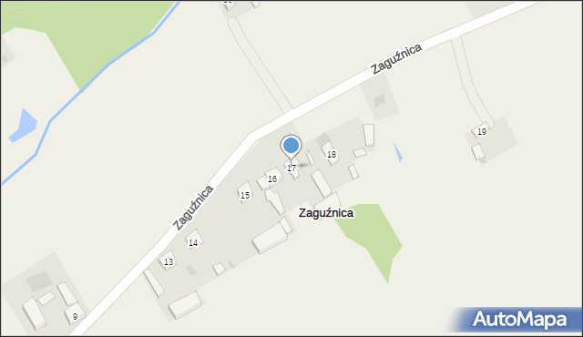 Zaguźnica, Zaguźnica, 17, mapa Zaguźnica