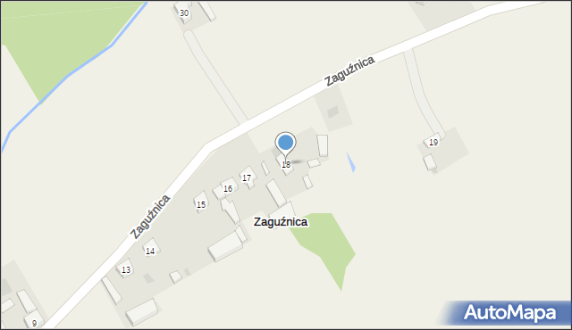 Zaguźnica, Zaguźnica, 18, mapa Zaguźnica