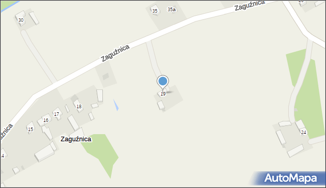 Zaguźnica, Zaguźnica, 19, mapa Zaguźnica