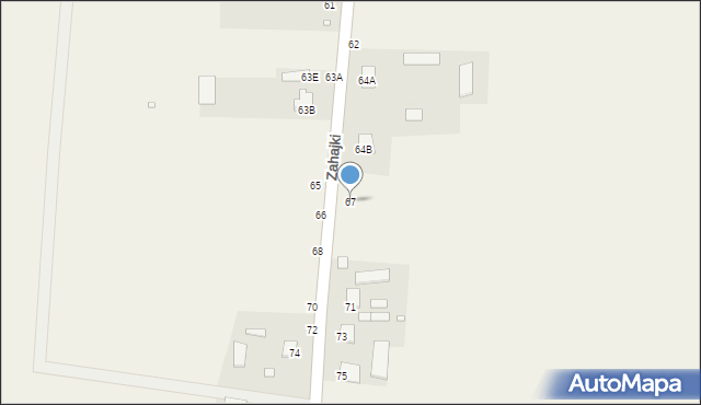 Zahajki, Zahajki, 67, mapa Zahajki