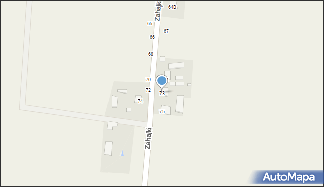 Zahajki, Zahajki, 73, mapa Zahajki