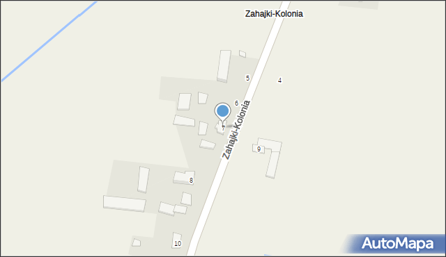 Zahajki-Kolonia, Zahajki-Kolonia, 7, mapa Zahajki-Kolonia