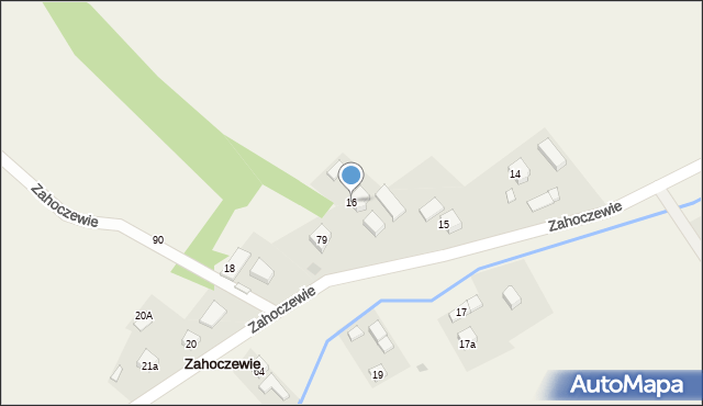 Zahoczewie, Zahoczewie, 16, mapa Zahoczewie