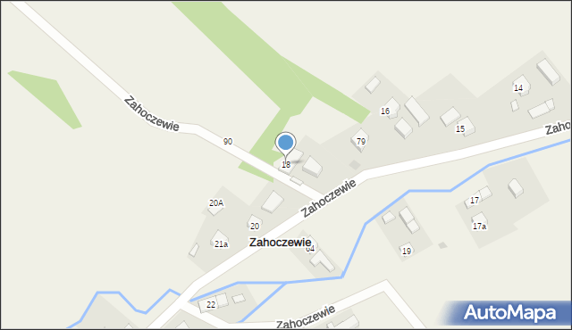 Zahoczewie, Zahoczewie, 18, mapa Zahoczewie