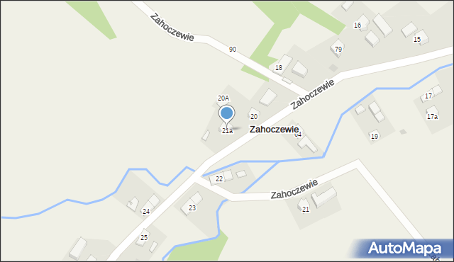 Zahoczewie, Zahoczewie, 21a, mapa Zahoczewie