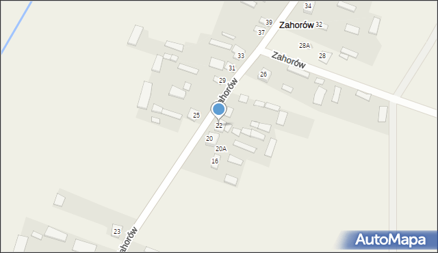 Zahorów, Zahorów, 22, mapa Zahorów