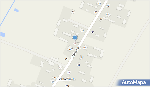 Zahorów, Zahorów, 47, mapa Zahorów