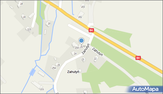 Zahutyń, Zahutyń, 21, mapa Zahutyń